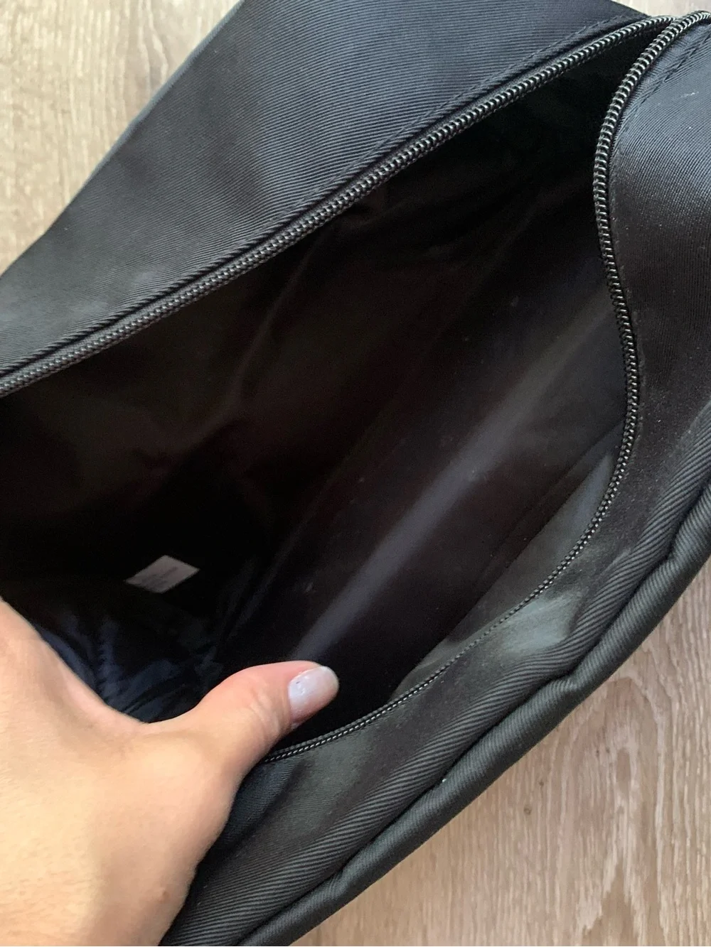 Sephora Cosmetics Toiletry Travel Bag Black Chrome Zipper